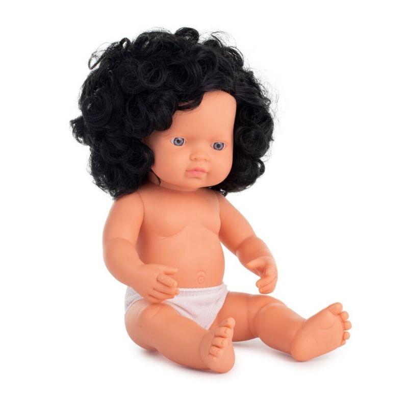 Miniland Black Haired Doll - Aspen 38cm